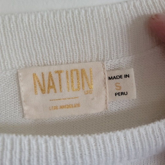 NATION LTD, Cotton/Alpaca Blend Lightweight Sweater,3/4 Sleeve, Size‎ Small - Picture 5 of 6